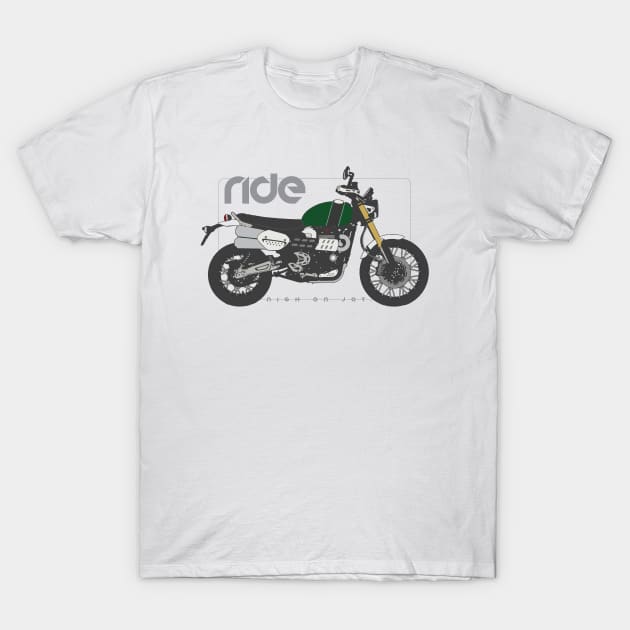 Ride 1200e green T-Shirt by NighOnJoy